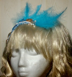 Turquoise and White "Demi Showgirl" front view
